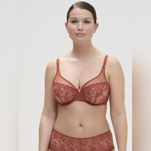Simone Pérèle Paris - Singuliere Full Coverage Plunge Bra - Sienna - 34C - Picture 5 of 6